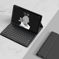 YM-LX106 Round Key Detachable Bluetooth Tablet Keyboard Leather Case without Mouse, YM-LX106 without Mouse