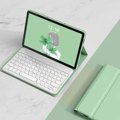 YM-LX106 Round Key Detachable Bluetooth Tablet Keyboard Leather Case without Mouse, YM-LX106 without Mouse