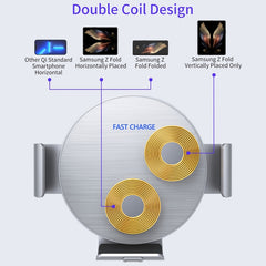 Dual Coil Car Phone Holder Wireless Charger, S9