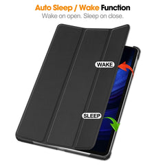 Custer Texture 3-Fold Holder Leather Smart Tablet Case, For Xiaomi Pad 6 / 6 Pro