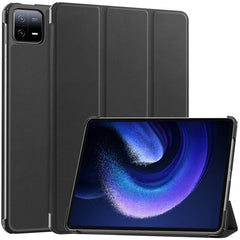 Custer Texture 3-Fold Holder Leather Smart Tablet Case, For Xiaomi Pad 6 / 6 Pro