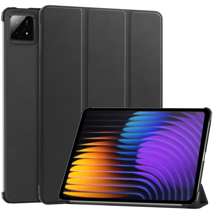 Custer Texture 3-Fold Holder Leather Smart Tablet Case, For Xiaomi Redmi Pad 2, For Xiaomi Pad 7 / 7 Pro