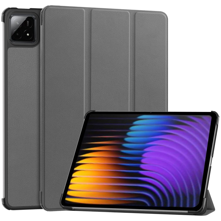 Custer Texture 3-Fold Holder Leather Smart Tablet Case, For Xiaomi Redmi Pad 2, For Xiaomi Pad 7 / 7 Pro