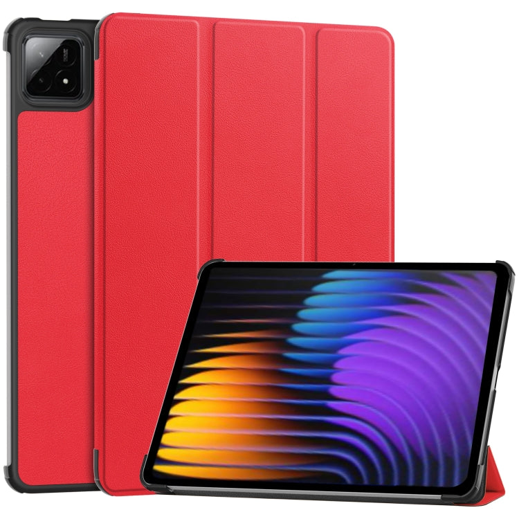 Custer Texture 3-Fold Holder Leather Smart Tablet Case, For Xiaomi Redmi Pad 2, For Xiaomi Pad 7 / 7 Pro