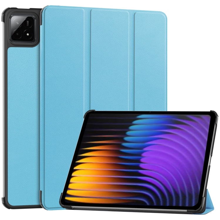 Custer Texture 3-Fold Holder Leather Smart Tablet Case, For Xiaomi Redmi Pad 2, For Xiaomi Pad 7 / 7 Pro