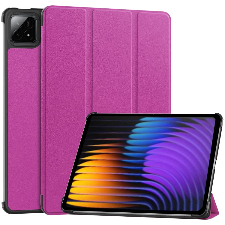 Custer Texture 3-Fold Holder Leather Smart Tablet Case, For Xiaomi Redmi Pad 2, For Xiaomi Pad 7 / 7 Pro