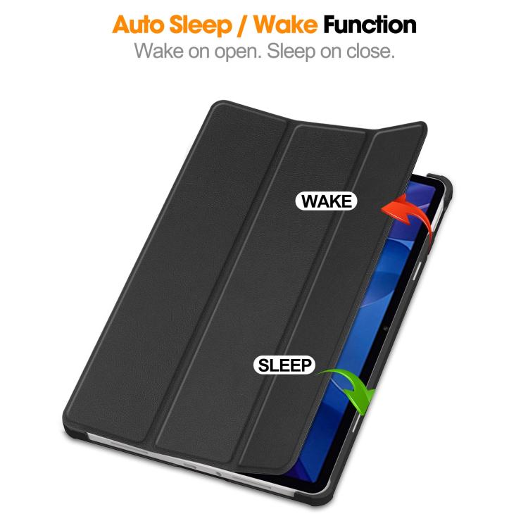 Custer Texture 3-Fold Holder Leather Smart Tablet Case, For Xiaomi Redmi Pad 2, For Xiaomi Pad 7 / 7 Pro