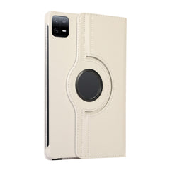 360 Degree Rotation Litchi Texture Leather Tablet Case, For Xiaomi Pad 6 / Pad 6 Pro