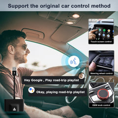 THT-020-3+ USB + USB-C / Type-C Wired to Wireless Carplay Adapter for Android Smartphone, THT-020-3+