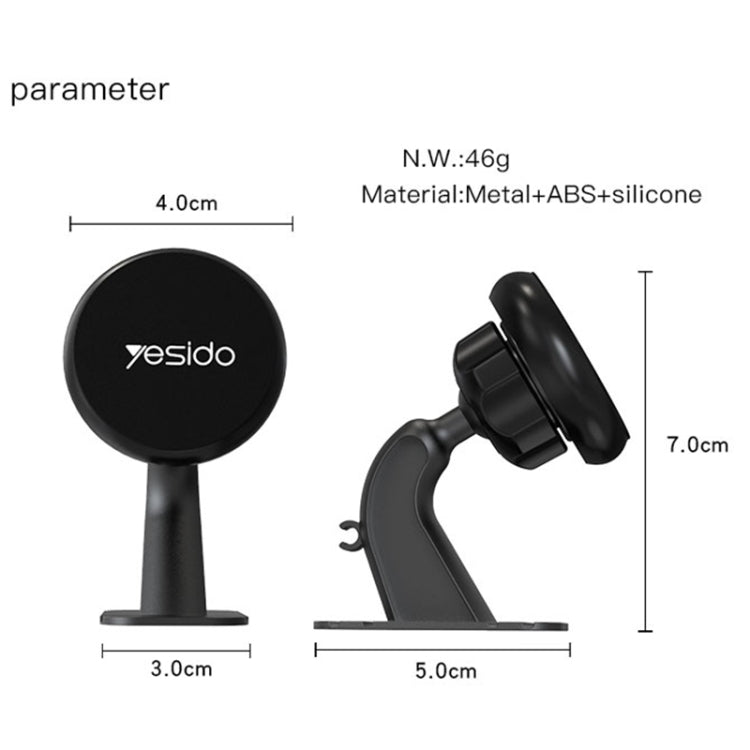 Yesido C91 Car Center Console Paste Magsafe Magnetic Phone Tablet Holder, C91