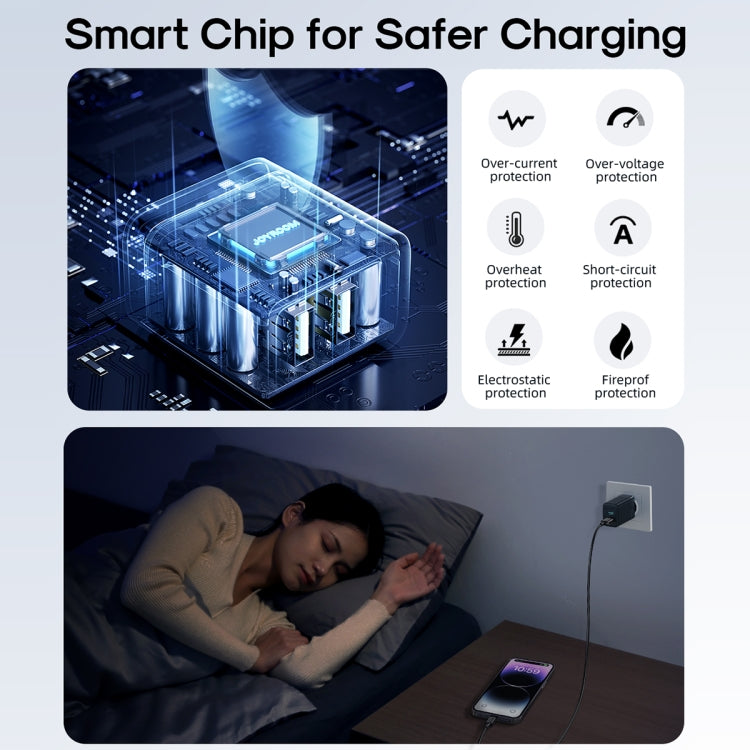 JOYROOM JR-TCN01 2.4A Dual Ports USB Charger, EU Plug, UK Plug