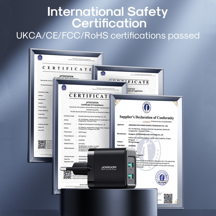 JOYROOM JR-TCN01 2.4A Dual Ports USB Charger, EU Plug, UK Plug