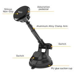 Yesido C41 Car Windshield Telescopic Suction Cup Magnetic Phone Holder, C41