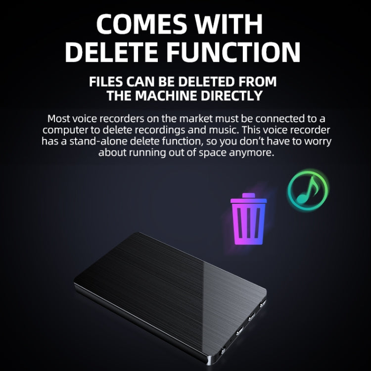 JNN M2 Ultra-thin HD Noise Reduction Intelligent Control Voice Voice Recorder, 4GB, 8GB, 16GB, 32GB, 64GB