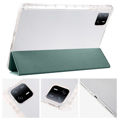 3-fold Clear TPU Smart Leather Tablet Case with Pen Slot, For Xiaomi Pad 6S Pro
