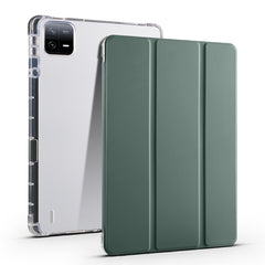 3-fold Clear TPU Smart Leather Tablet Case with Pen Slot, For Xiaomi Pad 6S Pro