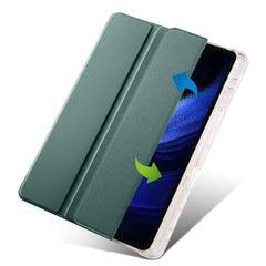 3-fold Clear TPU Smart Leather Tablet Case with Pen Slot, For Xiaomi Pad 7 / 7 Pro