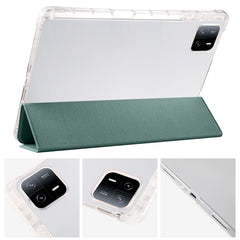 3-fold Clear TPU Smart Leather Tablet Case with Pen Slot, For Xiaomi Pad 7 / 7 Pro