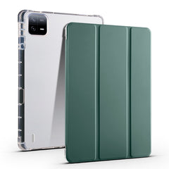 3-fold Clear TPU Smart Leather Tablet Case with Pen Slot, For Xiaomi Pad 7 / 7 Pro