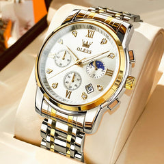 OLEVS 2858 Men Multifunctional Business Waterproof Quartz Watch