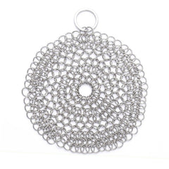 Stainless Steel Round Iron Cleaner Pot Brush Scrubber Home Cookware Kitchen Cleaning Tool, 4 x 4 inch, 5 x 5 inch, 6 x 6 inch, 7 x 7 inch, 8 x 8 inch