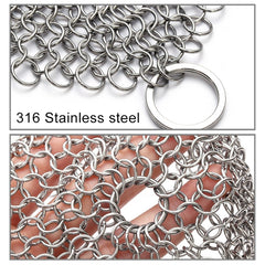 Stainless Steel Round Iron Cleaner Pot Brush Scrubber Home Cookware Kitchen Cleaning Tool, 4 x 4 inch, 5 x 5 inch, 6 x 6 inch, 7 x 7 inch, 8 x 8 inch