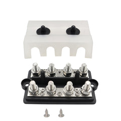 RV Modified Yacht Double-row 4-way Busbar with Dust Cover, CP-3156 M8, CP-3157 M10