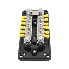 150A 12-48V RV Yacht Modified Double Row 12-way M6 Terminal Busbar with 12pcs Terminals, CP-3158, CP-3159