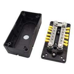 150A 12-48V RV Yacht Modified Double Row 12-way M6 Terminal Busbar with 12pcs Terminals, CP-3158, CP-3159