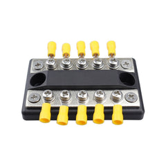 CP-4002 100A 48V RV Yacht Modified Double Row 5-way Busbar with 10pcs Terminals, CP-4002