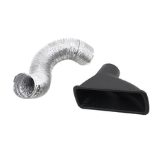 XH-UN099 Carbon Fiber Car Front Bumper Turbo Air Intake Inlet Pipe Air Funnel Kit, Round, Square