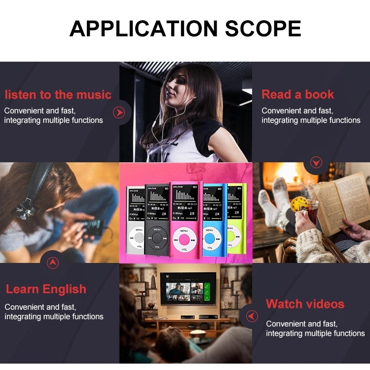 1.8 inch TFT Screen Metal MP4 Player, With 8G TF Card+Earphone+Cable, With 16G TF Card+Earphone+Cable