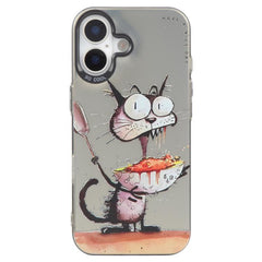 Animal Pattern Oil Painting Series PC + TPU Phone Case, For iPhone 16