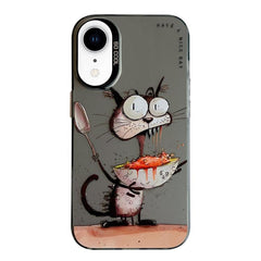 Animal Pattern Oil Painting Series PC + TPU Phone Case, For iPhone XR