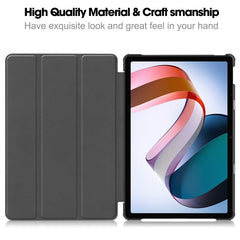 Custer Painted 3-Fold Holder Smart Leather Tablet Case, For Xiaomi Redmi Pad SE