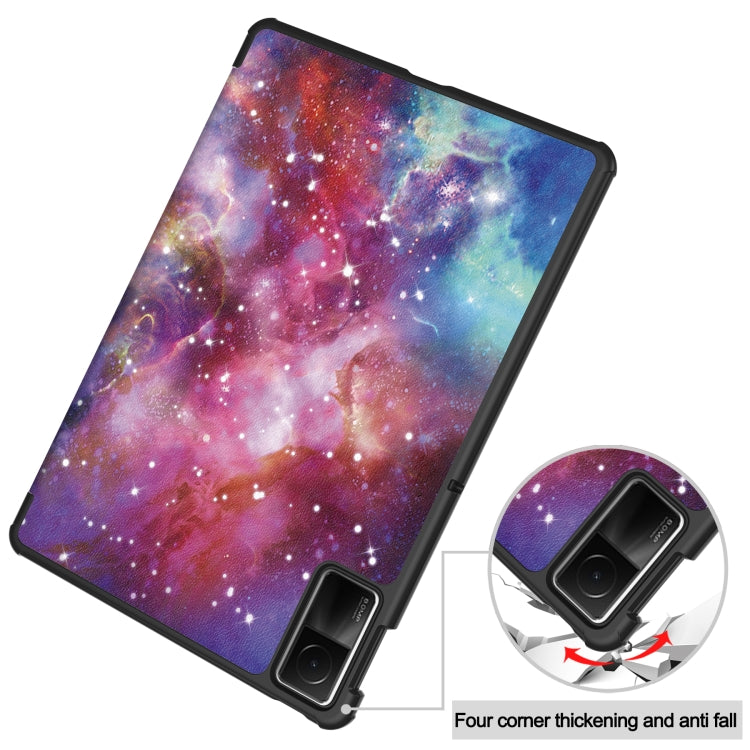 Custer Painted 3-Fold Holder Smart Leather Tablet Case, For Xiaomi Redmi Pad SE