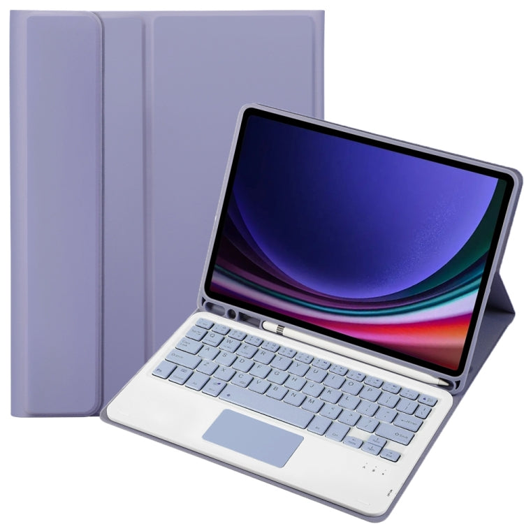 A710B-A Candy Color TPU Touch Bluetooth Keyboard Leather Tablet Case with Pen Holder, For Samsung Galaxy Tab S9 FE / 10 FE, For Samsung Galaxy Tab S9 (A710B-A)