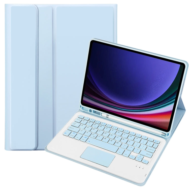 A710B-A Candy Color TPU Touch Bluetooth Keyboard Leather Tablet Case with Pen Holder, For Samsung Galaxy Tab S9 FE / 10 FE, For Samsung Galaxy Tab S9 (A710B-A)