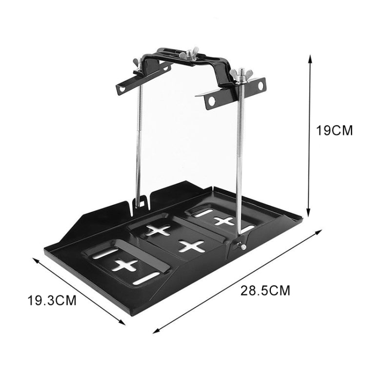 Car Universal Battery Bracket Adjustable Battery Fixed Holder + Base Tray, 28.5cm Base + 19cm Bracket, 28.5cm Base + 23cm Bracket, 34.5cm Base + 23cm Bracket, 34.5cm Base + 27cm Bracket