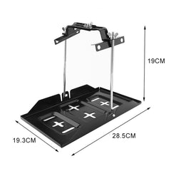 Car Universal Battery Bracket Adjustable Battery Fixed Holder + Base Tray, 28.5cm Base + 19cm Bracket, 28.5cm Base + 23cm Bracket, 34.5cm Base + 23cm Bracket, 34.5cm Base + 27cm Bracket