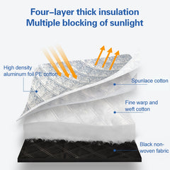 Car Half-cover Car Clothing Sunscreen Heat Insulation Sun Nisor, Aluminum Foil, Aluminum Foil 3.6x1.6x1.5m