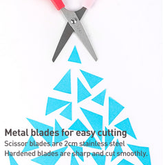 Deli 6021A Student Scissors Mini Portable Children Handmade Paper-cut Scissors
