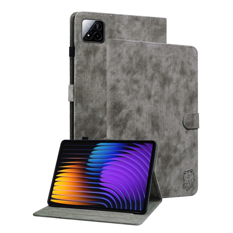 Tiger Pattern Flip Leather Tablet Case, For Xiaomi Pad 7 / Pad 7 Pro, For Xiaomi Redmi Pad SE 8.7