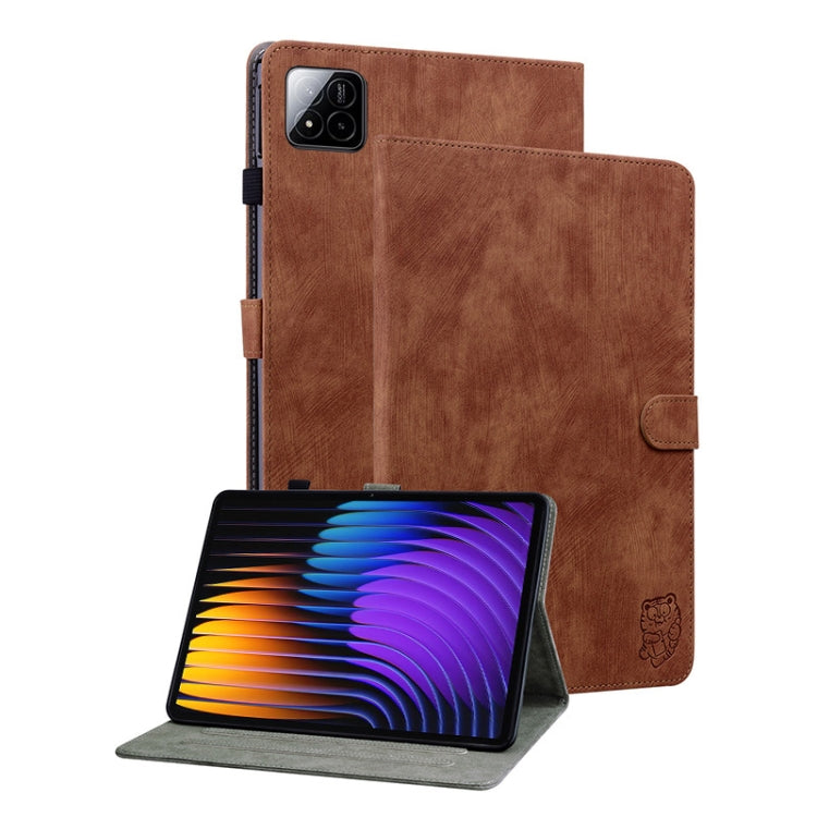 Tiger Pattern Flip Leather Tablet Case, For Xiaomi Pad 7 / Pad 7 Pro, For Xiaomi Redmi Pad SE 8.7