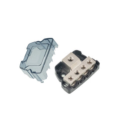 4-Way Car Audio Stereo Amp Power / Ground Cable Splitter Distribution Block 4GA, 4-Way