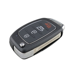 4-button Folding Car Key Shell with Metal Edge Solaris ix35 ix4 Santa For Hyundai Sonata 2014-2017 / Tucson 2016-2019 /  Santa Fe 2013-2016, For Hyundai 4-button Solaris ix35 ix4