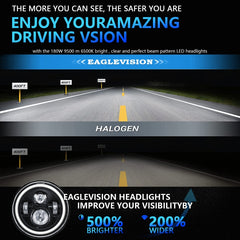 C0090 7 inch Car Colorful Round Angel Eye Headlight, C0090