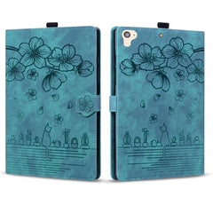 Cartoon Sakura Cat Embossed Smart Leather Tablet Case, For iPad Pro 9.7 / 9.7 2018 / 2017