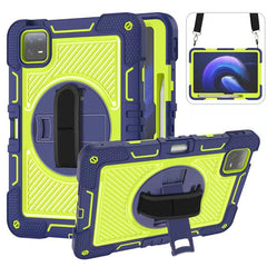 360 Degree Rotation PC Contrast Silicone Tablet Case, For Xiaomi Pad 6