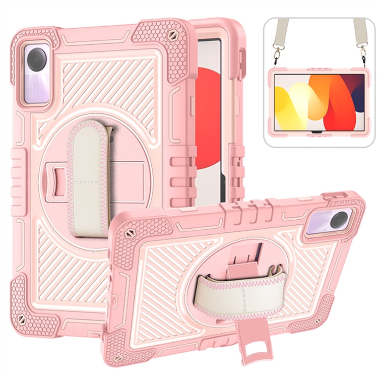 360 Degree Rotation PC Contrast Silicone Tablet Case, For Redmi Pad SE 8.7 4G, For Xiaomi Redmi Pad SE